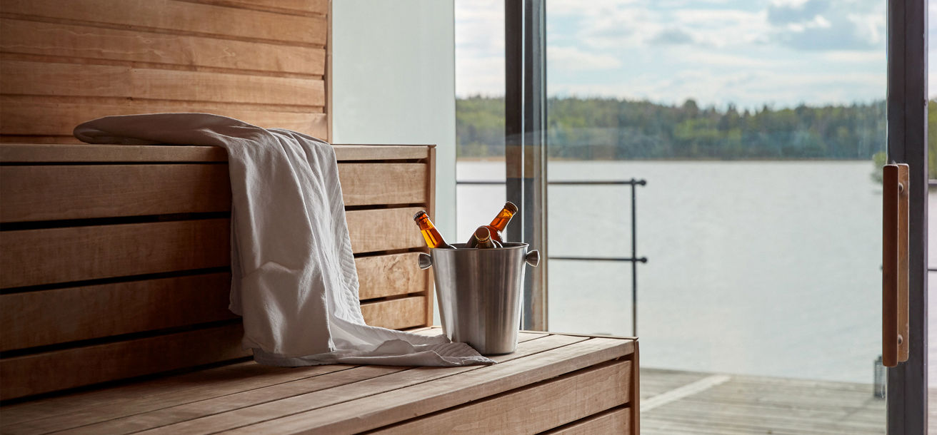 Bastu med utsikt över Mälaren