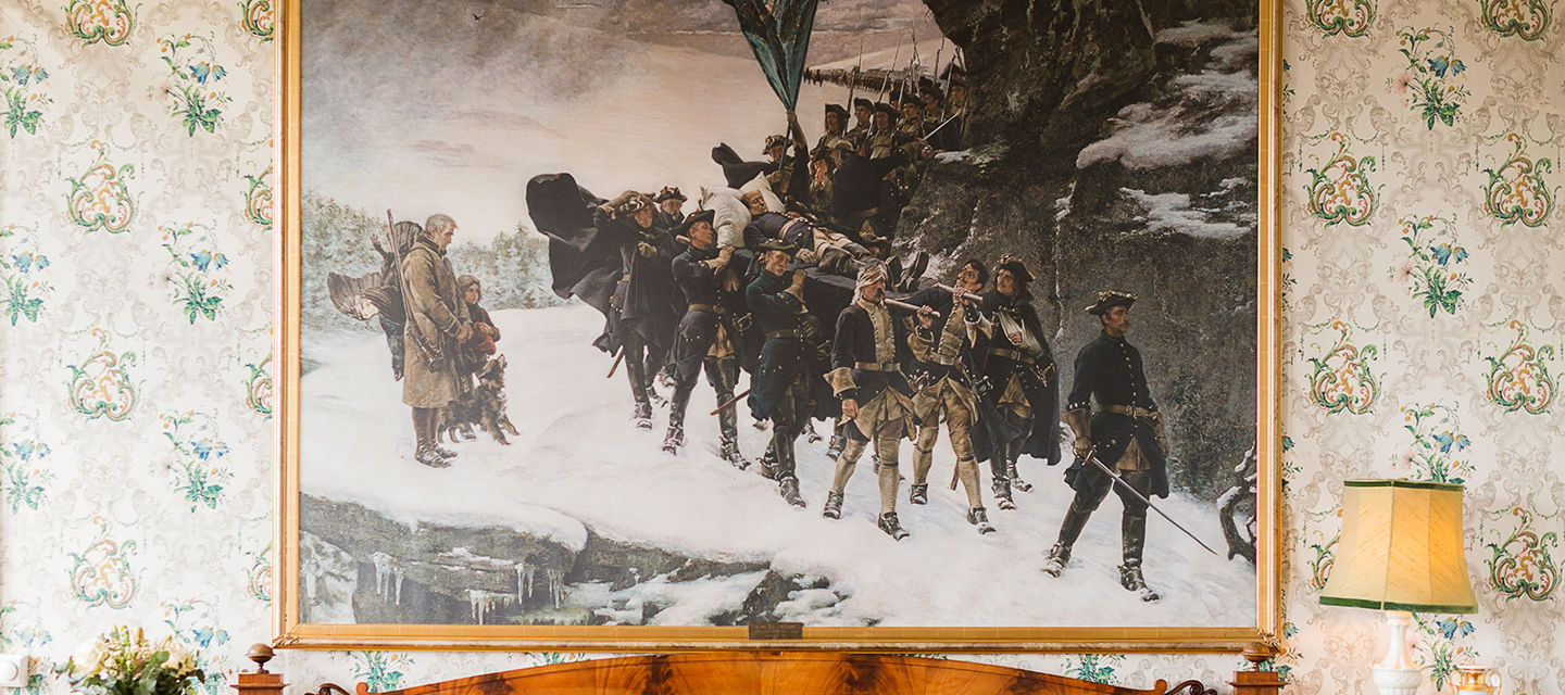 Tavla som föreställer Karl XII