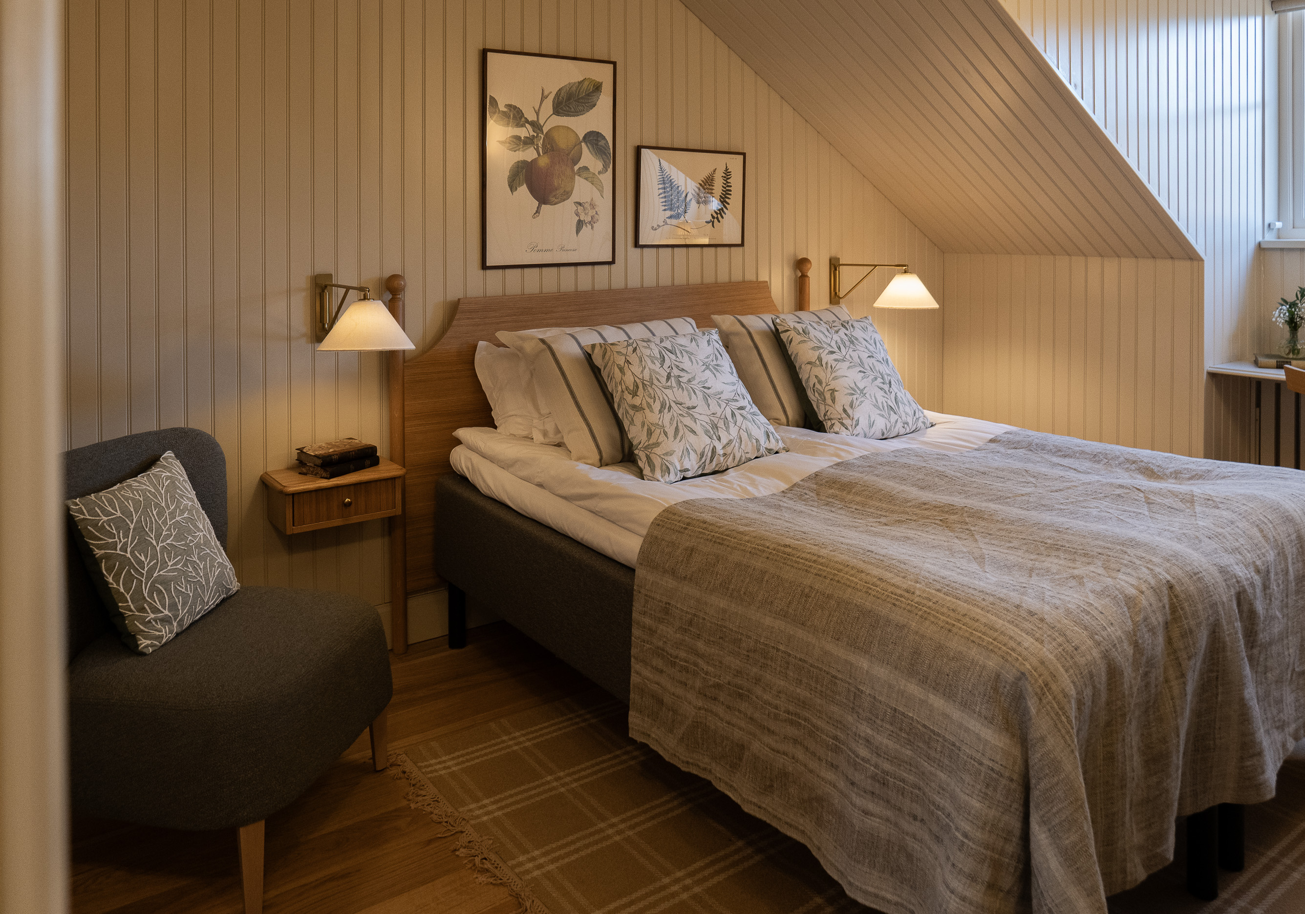Vackert hotellrum på herrgård
