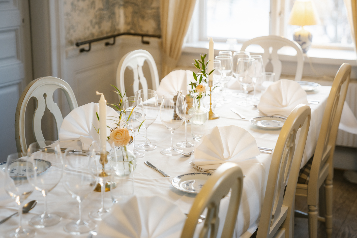 Dukat bord för festlunch och andra firanden på herrgården