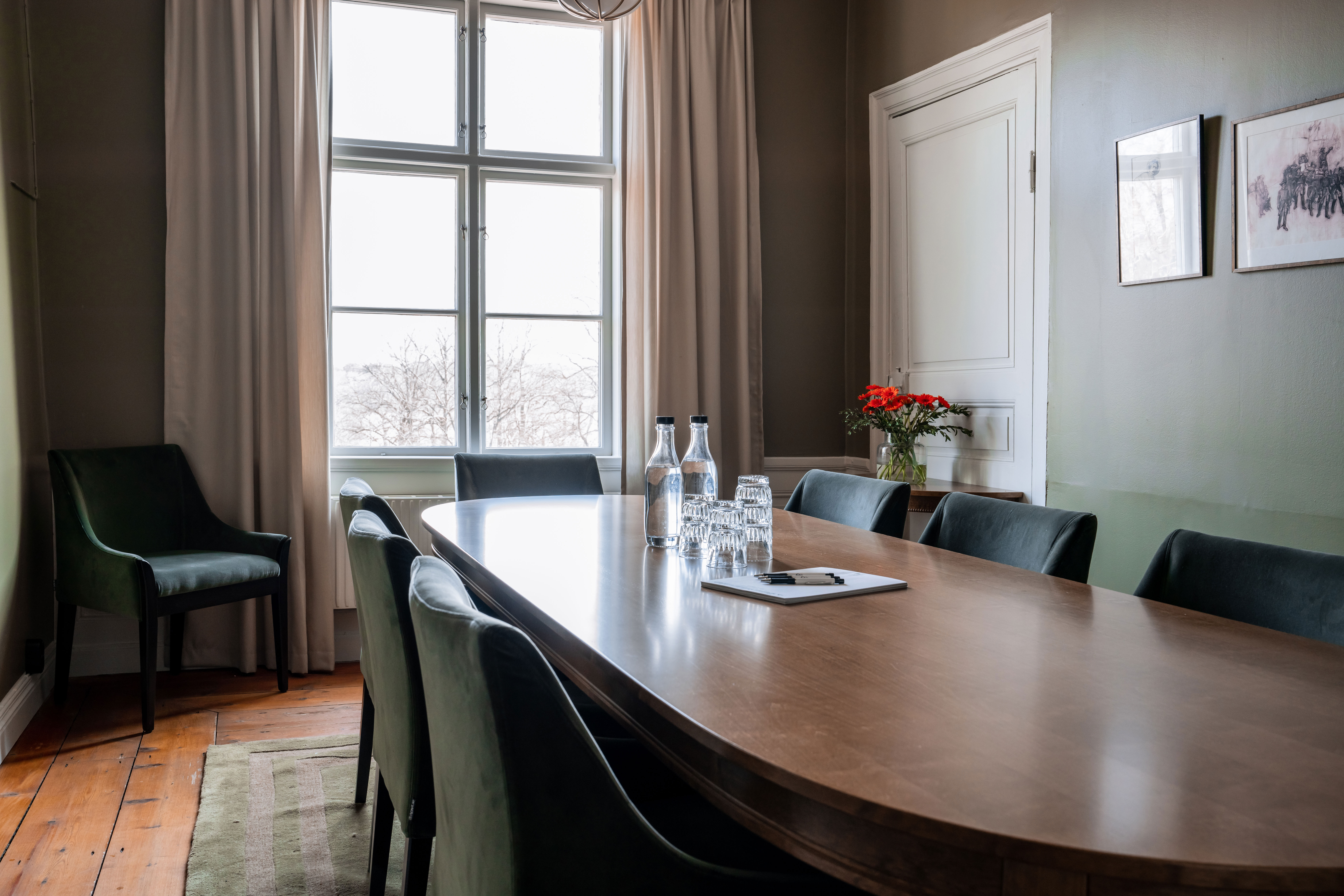 Vackert konferensrum på herrgård