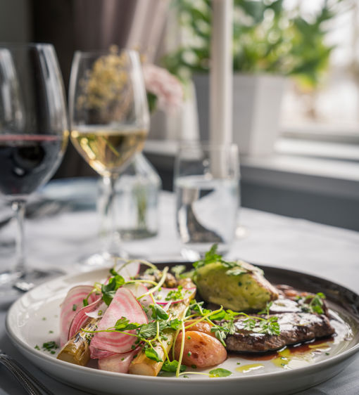 God mat serverad i restaurangen